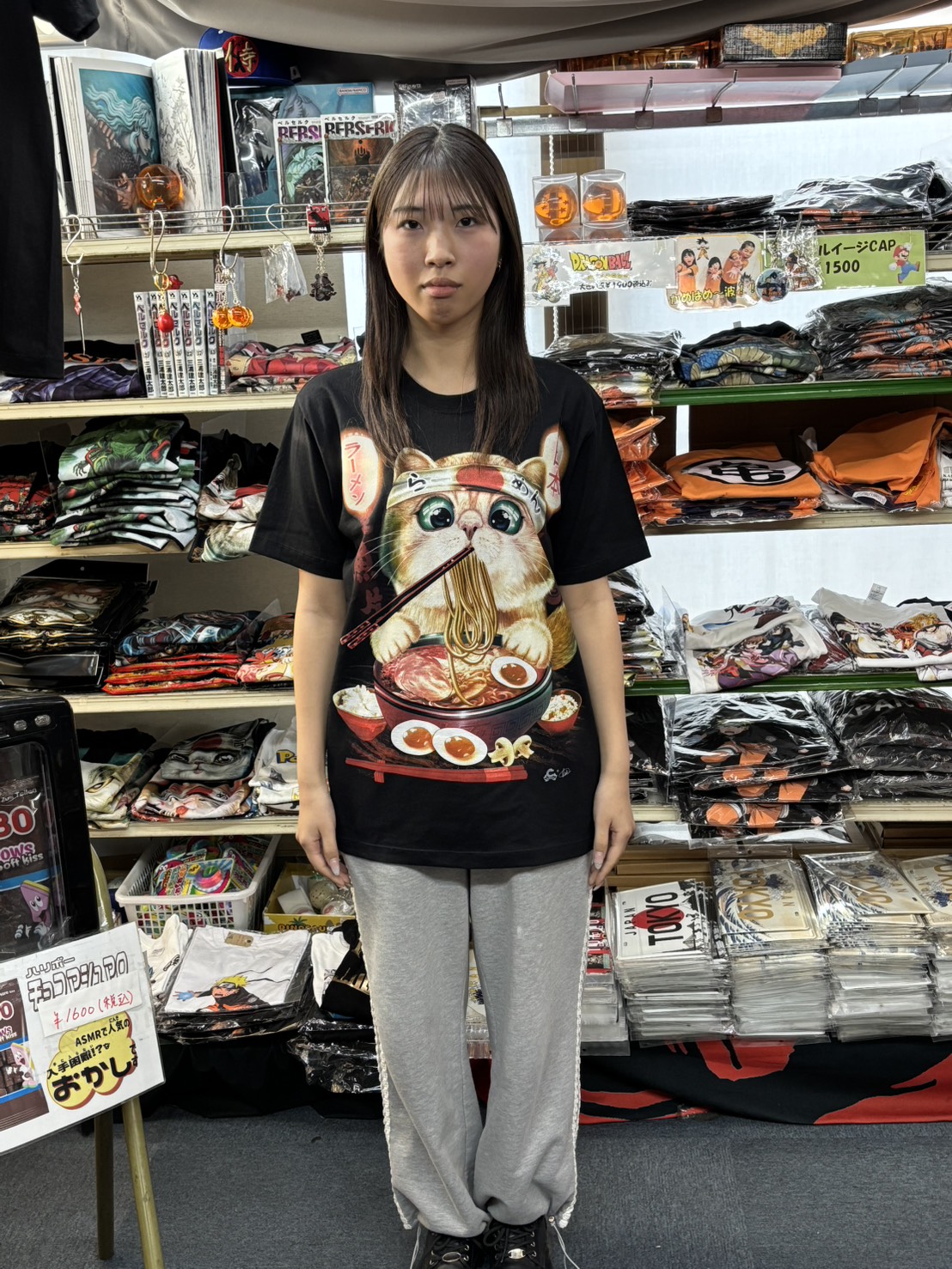 ラーメン猫モデル写真