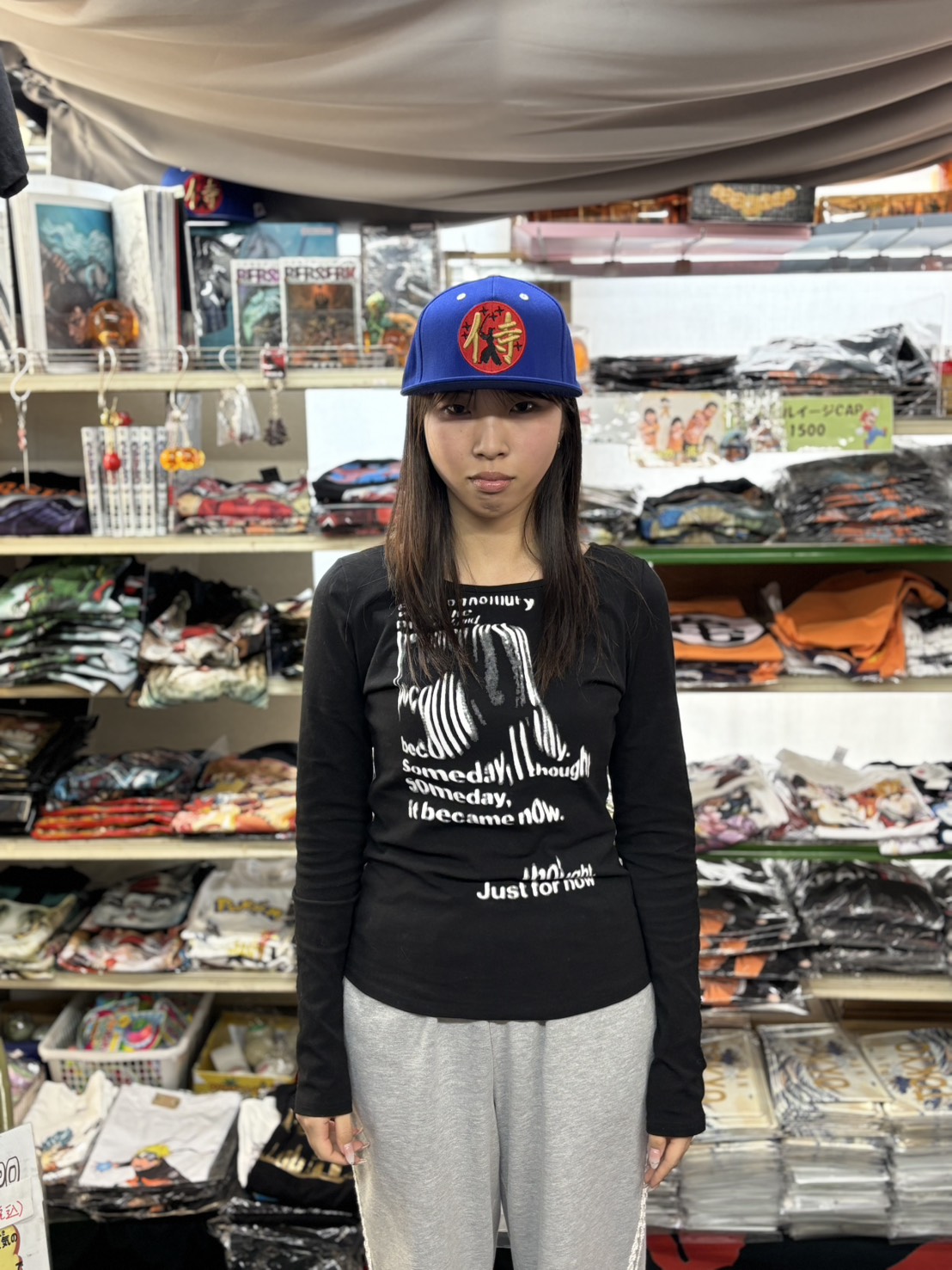 侍CAP青モデル写真