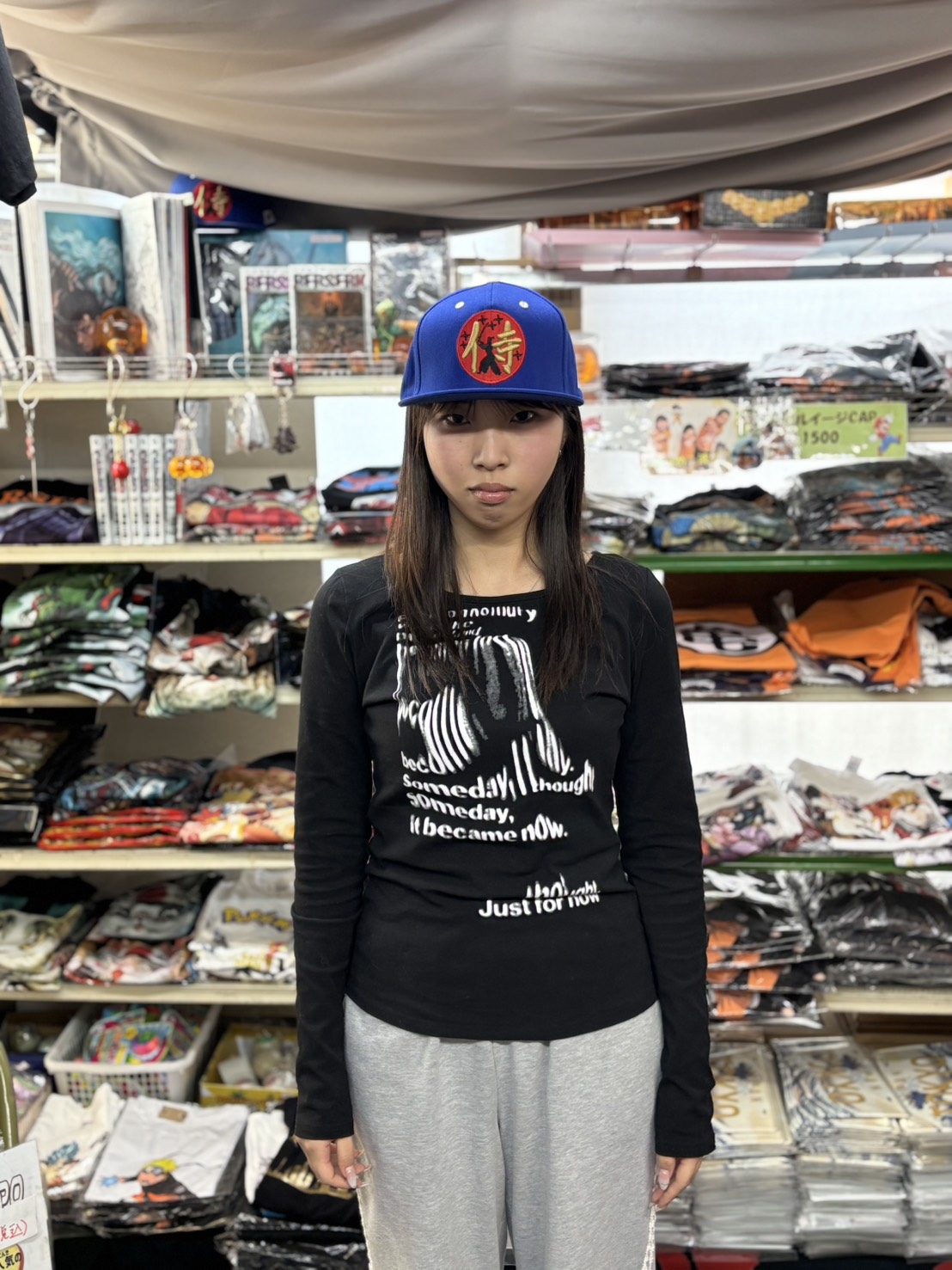 侍CAP青モデル写真