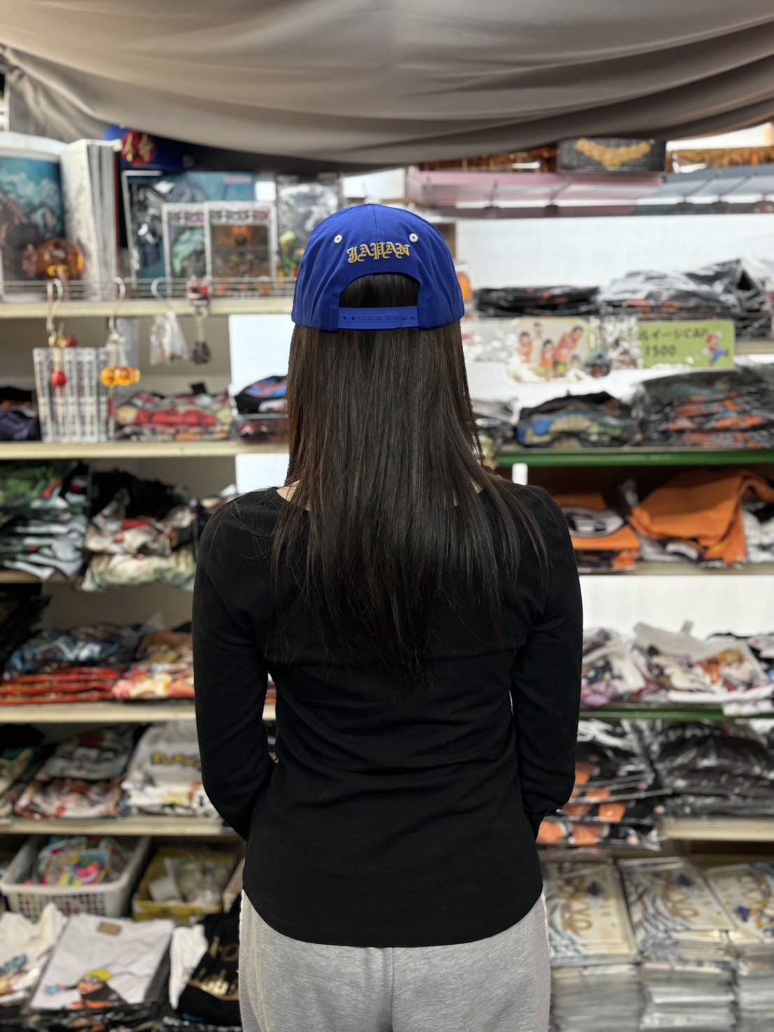 侍CAP青モデル写真